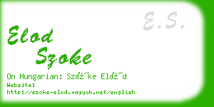 elod szoke business card